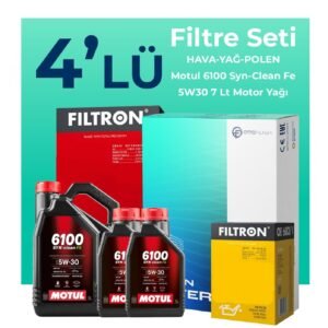 Filtron Ford Transit V184 2.4 Dizel Filtre Bakım Seti Motul Motor Yağlı (2001-2006) 4 Lü