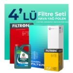 Filtron Honda Civic 1.6 Benzin FD6 Filtre Bakım Seti Castrol Motor Yağlı (2006-2011) 4 Lü