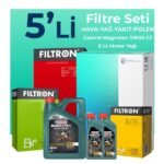 Filtron Hyundai Santa FE 2.2 Dizel Filtre Bakım Seti Castrol Motor Yağlı (2009-2013) 5 Li