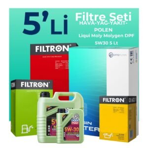Filtron Kia Cerato 1.6 Dizel Filtre Bakım Seti Liqui Moly Motor Yağlı (2016-2019) 5 Li