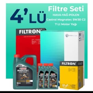 Filtron Kia Sorento 2.2 Dizel Filtre Bakım Seti Castrol Motor Yağlı (2010-2012) 4 Lü