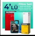 Filtron Kia Stonic 1.0 Benzin Filtre Bakım Seti Castrol Motor Yağlı (2016-2024) 4 Lü