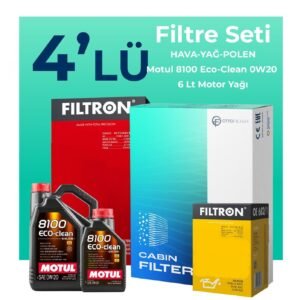 Filtron Land Rover Evoque 1.5 Benzinli Filtre Bakım Seti Motul Motor Yağlı (2020-2023) 4 Lü