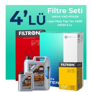 Filtron Mercedes CLK200 Kompresor Filtre Bakım Seti Liqui Moly Motor Yağlı (2003-2011) 4 Lü