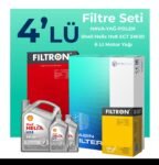 Filtron Mercedes E220 Dizel Filtre Bakım Seti Shell Motor Yağlı (2003-2009) 4 Lü