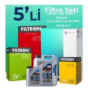 Filtron Mercedes GLC220 Dizel Filtre Bakım Seti Liqui Moly Motor Yağlı (2023-2025) 5 Li