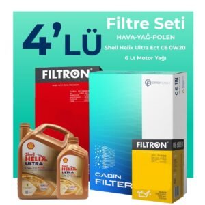 Filtron Mercedes GLC220 Dizel Filtre Bakım Seti Shell Motor Yağlı (2023-2025) 4 Lü