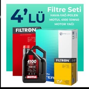 Filtron Mitsubishi Colt 1.3 Filtre Bakım Seti Motul Motor Yağlı (2004-2012) 4 Lü