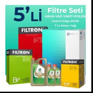 Filtron Mitsubishi L200 2.2 Dizel Filtre Bakım Seti Castrol Motor Yağlı (2018-2022) 5 Li