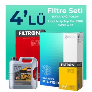 Filtron Skoda Fabia 1.0 TSi Filtre Bakım Seti Liqui Moly Motor Yağlı (2020-2024) 4 Lü