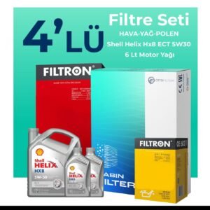 Filtron Subaru Outback 2.0 Dizel Filtre Bakım Seti Shell Motor Yağlı (2003-2010) 4 Lü
