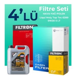Filtron Volkswagen T-Roc 1.5 TSi Filtre Bakım Seti Liqui Moly Motor Yağlı (2019-2024) 4 Lü