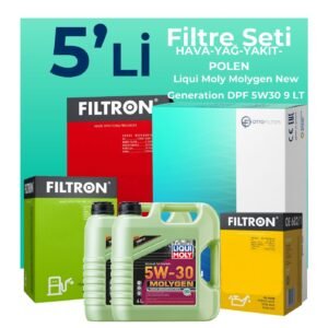 Filtron Volkswagen Touareg 2.5 Dizel Filtre Bakım Seti Liqui Moly Motor Yağlı (2004-2009) 5 Li