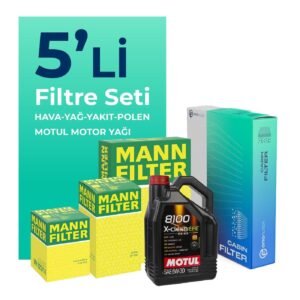 MANN Audi A3 1.6 Dizel Filtre Bakım Seti Motul Motor Yağlı (2009-2012) 5 Li