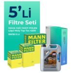 MANN Audi A4 1.9 Dizel Filtre Bakım Seti Liqui Moly Motor Yağlı (2004-2009) 5 Li