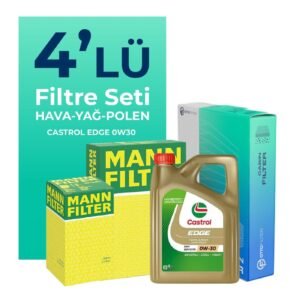 MANN Audi Q7 50 Dizel Filtre Bakım Seti Castrol Motor Yağlı (2019-2024) 4 Lü
