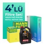 MANN BMW 6.30 Benzinli Filtre Bakım Seti Motul Motor Yağlı (2004-2010) 4 Lü