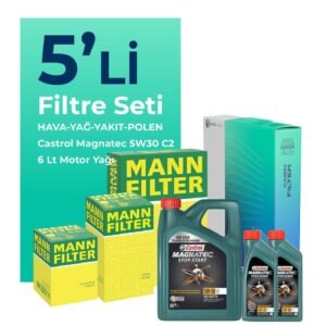 MANN Chevrolet Captiva 2.0 Dizel Filtre Bakım Seti Castrol Motor Yağlı (2006-2011) 5 Li