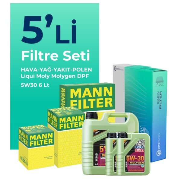 MANN Chevrolet Captiva 2.0 Dizel Filtre Bakım Seti Liqui Moly Motor Yağlı (2006-2011) 5 Li