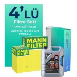 MANN Citroen C5 AirCross 1.6 Benzinli Filtre Bakım Seti Liqui Moly Motor Yağlı (2019-2022) 4 Lü
