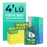 MANN Fiat Albea 1.3 Dizel Filtre Bakım Seti Castrol Motor Yağlı (2002-2012) 4 Lü