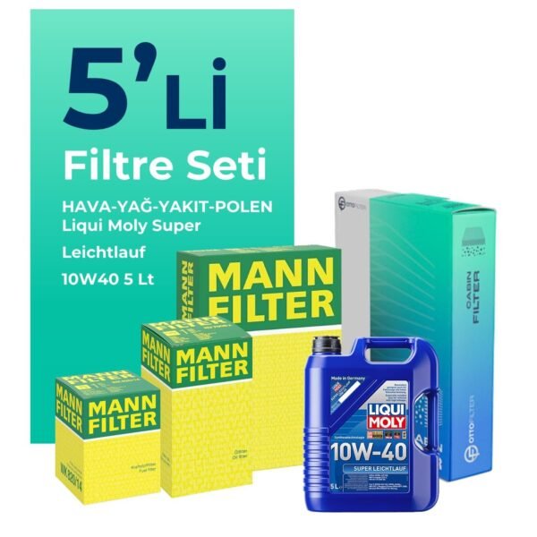 MANN Kia Rio 1.5 Dizel Filtre Bakım Seti Liqui Moly Motor Yağlı (2007-2011) 5 Li