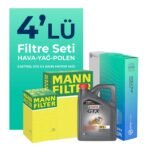 MANN Renault Modus 1.5 Dizel Filtre Bakım Seti Castrol Motor Yağlı (2004-2009) 4 Lü