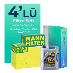 MANN Renault Modus 1.6 Benzin Filtre Bakım Seti Liqui Moly Motor Yağlı (2004-2009) 4 Lü
