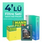 MANN Toyota Avensis 2.0 Filtre Bakım Seti Castrol Motor Yağlı (2003-2009) 4 Lü