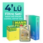 MANN Volkswagen Touareg 3.0 Dizel Filtre Bakım Seti Castrol Motor Yağlı (2012-2018) 4 Lü