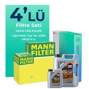MANN Volkswagen Touareg 3.0 Dizel Filtre Bakım Seti Liqui Moly Motor Yağlı (2018-2023) 4 Lü