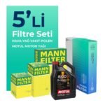 MANN Volkswagen Touareg 3.0 Dizel Filtre Bakım Seti Motul Motor Yağlı (2012-2018) 5 Li