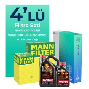 MANN Volvo S60 1.5 Benzin Filtre Bakım Seti Motul Motor Yağlı (2015-2018) 4 Lü