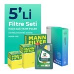 MANN Volvo S60 1.6 Dizel Filtre Bakım Seti Castrol Motor Yağlı (2011-2015) 5 Li