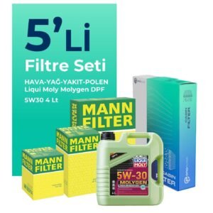MANN Volvo V40 1.6 Dizel Filtre Bakım Seti Liqui Moly Motor Yağlı (2013-2015) 5 Li