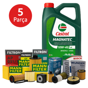 Isuzu D-Max 2.5 (2012-2017) Castrol 10W-40 Motor Yağlı Filtre Bakım Seti 5 Parça Set