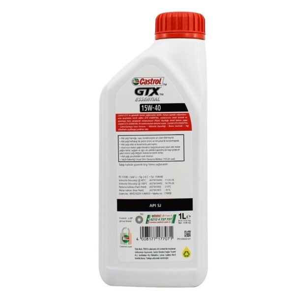 Castrol GTX Essential 15W40 1 Lt Motor Yağı