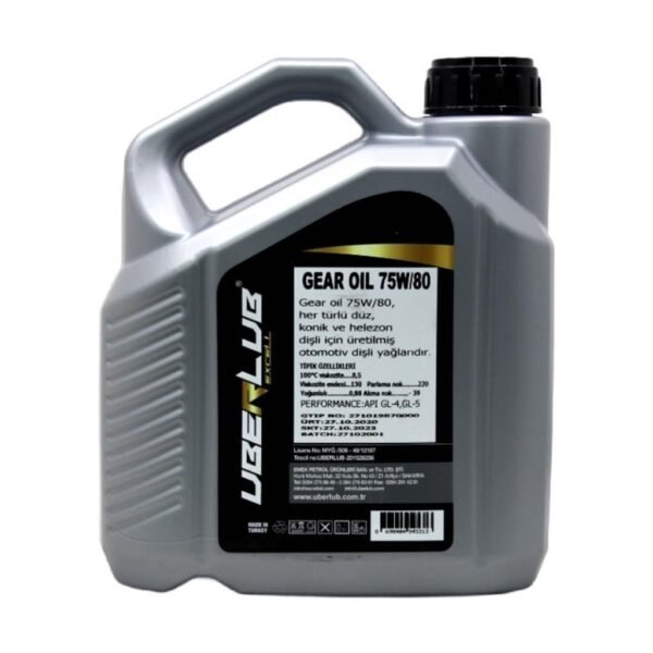 Uberlub Excell Gear 75W80 3 Lt Şanzıman Yağı