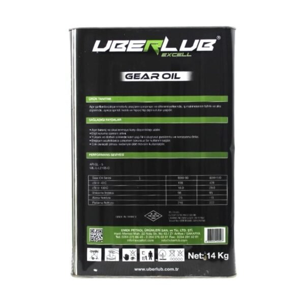 Uberlub Excell Gear Oil 80W90 16 Lt Şanzıman Yağı