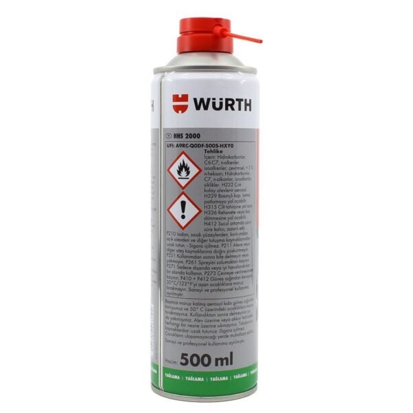 Würth HHS 2000 Tutunma Özellikli Zincir Yağlayıcı Sprey 500 Ml