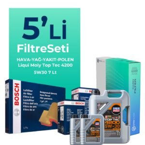 Bosch BMW X5 3.0 Dizel Filtre Bakım Seti Liqui Moly Motor Yağlı (2011-2013) 5 Li