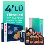 BOSCH Citroen Jumper 2.0 BlueHDi Dizel Filtre Bakım Seti Motul 8100 Eco-Clean 0W-30 8 Litre Motor Yağlı (2015-2020) 4 Lü