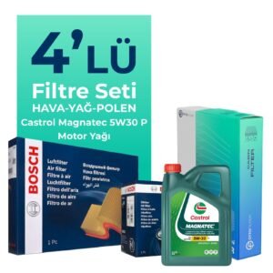 BOSCH Fiat Doblo 1.5 Dizel Filtre Bakım Seti Castrol Magnatec P 5W-30 4 Litre Motor Yağlı (2023-2025) 4 Lü