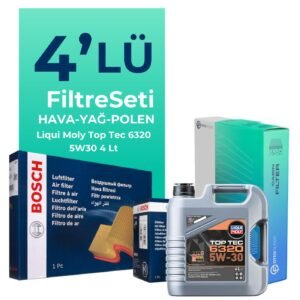 BOSCH Fiat Doblo 1.5 Dizel Filtre Bakım Seti Liqui Moly Top Tec 6320 5W-30 4 Litre Motor Yağlı (2023-2025) 4 Lü