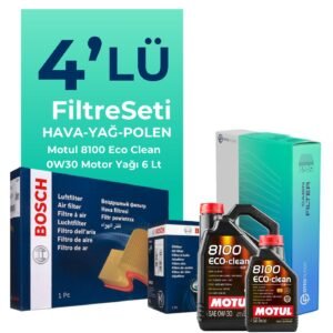 BOSCH Ford Connect 1.5 Dizel Filtre Bakım Seti Motul 8100 Eco-Clean 0W-30 6 Litre Motor Yağlı (2013-2019) 4 Lü