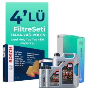 BOSCH Ford Courier 1.5 EcoBlue Filtre Bakım Seti Liqui Moly Top Tec 4310 0W-30 7 Litre Motor Yağlı (2018-2023) 4 Lü