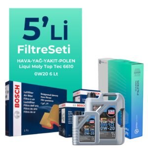 BOSCH Ford Focus 1.5 Dizel Manuel Filtre Bakım Seti Liqui Moly Top Tec 6610 0W-20 6 Litre Motor Yağlı (2018-2024) 5 Li