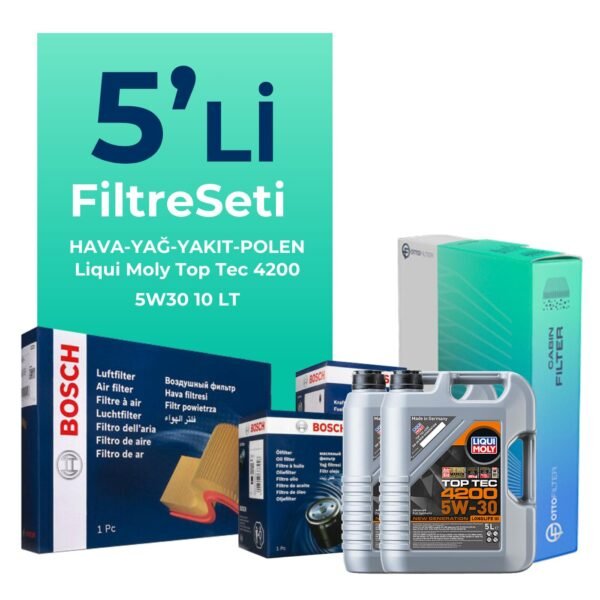 BOSCH Jeep Grand Cherokee 3.0 Dizel Filtre Bakım Seti Liqui Moly Motor Yağlı (2005-2011) 5 Li