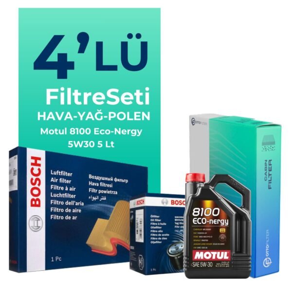 BOSCH Mercedes A160 Benzin Filtre Bakım Seti Motul Motor Yağlı (2004-2010) 4 Lü