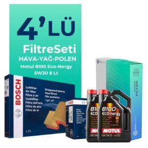 BOSCH Mercedes E240 Benzin Filtre Bakım Seti Motul Motor Yağlı (2003-2009) 4 Lü